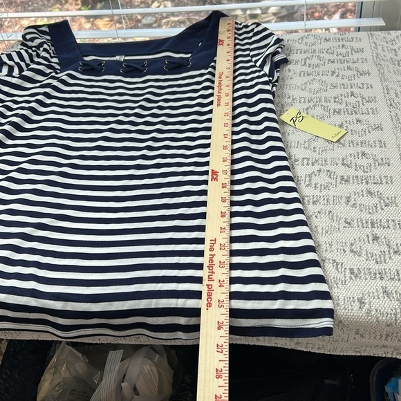 Perception NWT Nautical Navy/White Stripe T-Shirt Sz 2x - Picture 10 of 10